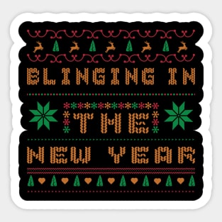 Blinging In The New Year Sticker